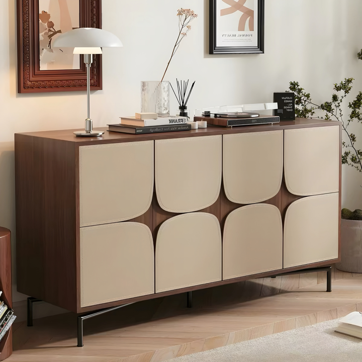 VALSERO Modern Saddle Leather Sideboard - Cassa Haus Singapore