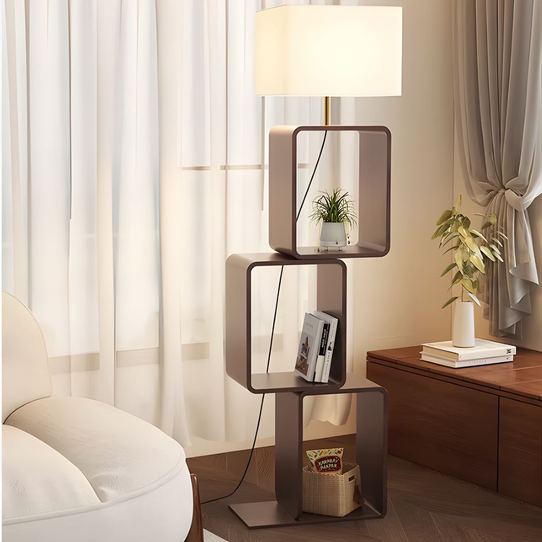 FALKIRK Minimalist Storage Floor Lamp - Cassa Haus Singapore