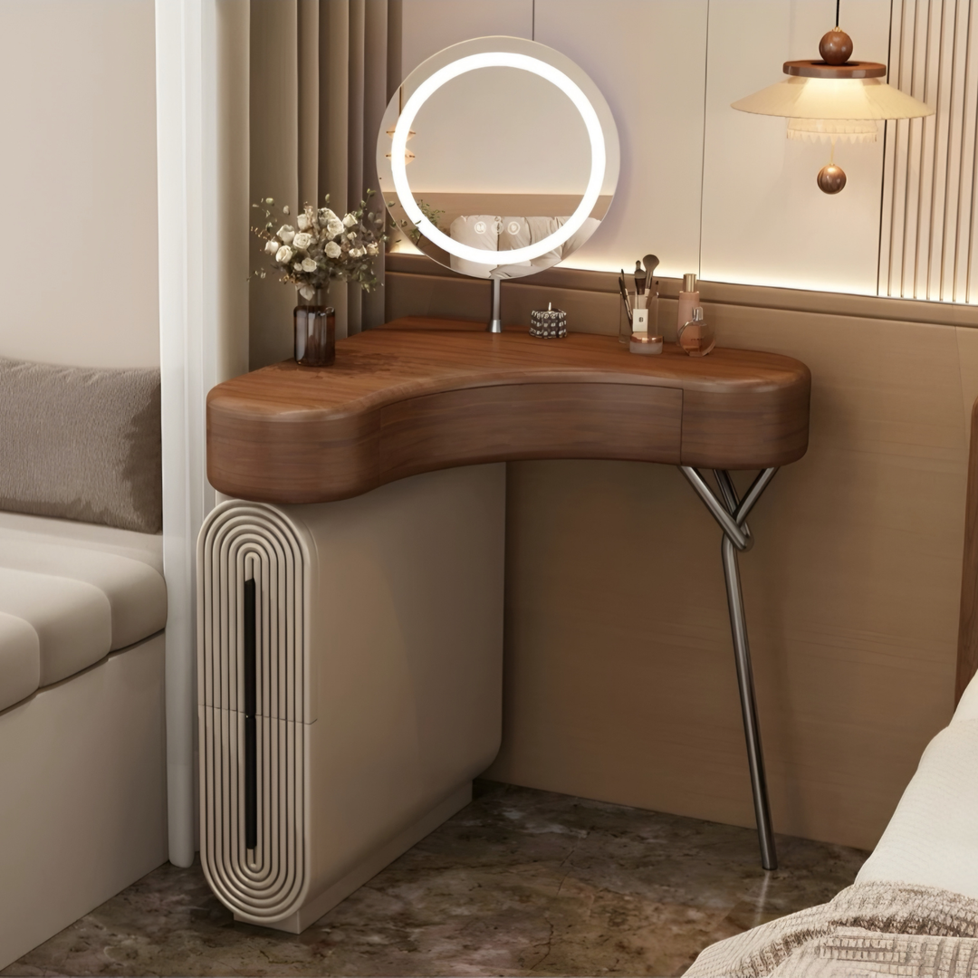ORLISSA Minimalist Solid Wood Vanity Set - Cassa Haus Singapore
