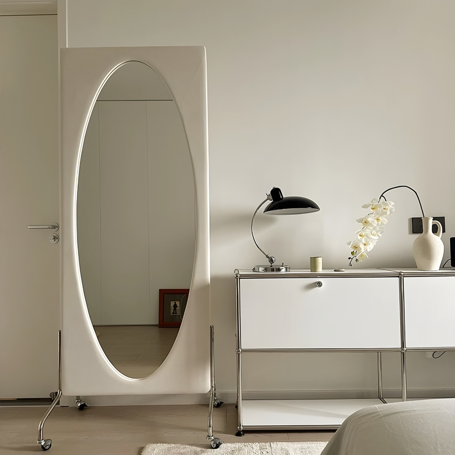 HEIDI Modern Minimalist Oval Floor Mirror - Urban Mood Singapore
