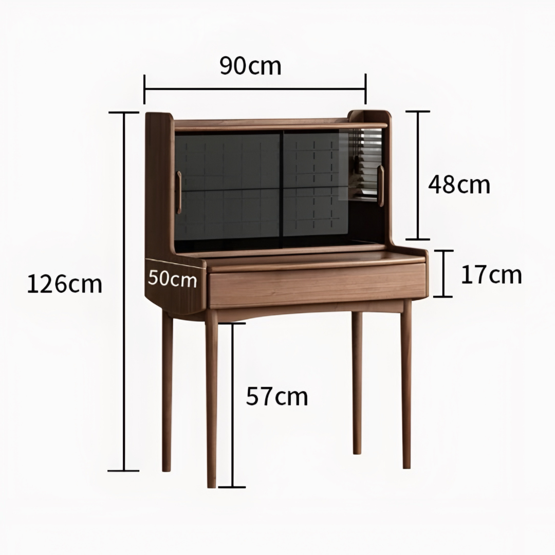WALQIRA Vintage Solid Wood Vanity Table - Cassa Haus Singapore