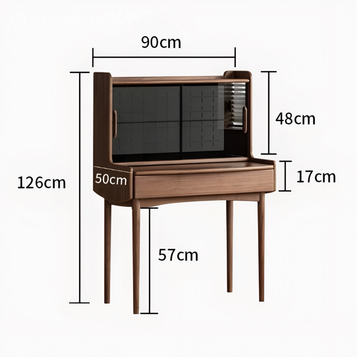 WALQIRA Vintage Solid Wood Vanity Table - Cassa Haus Singapore