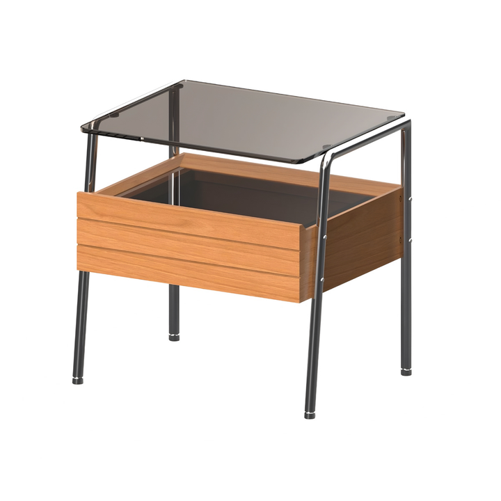 KUREN Modern Solid Wood Bedside Table - Cassa Haus Singapore