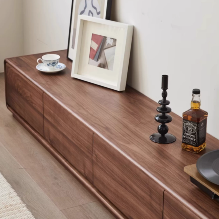 NOIRVALE Black Walnut Wood TV Console - Cassa Haus Singapore