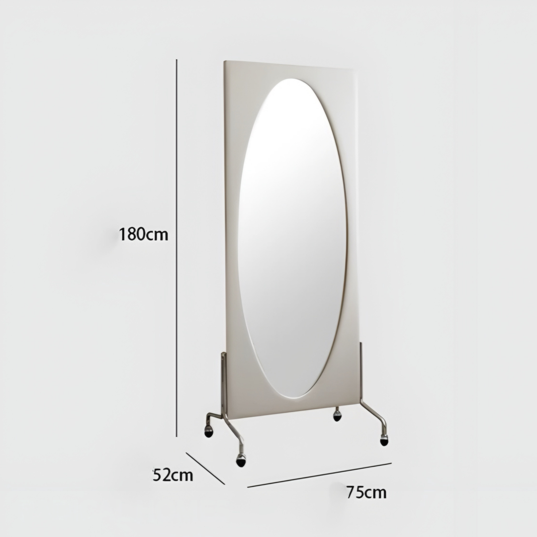 HEIDI Modern Minimalist Oval Floor Mirror - Urban Mood Singapore