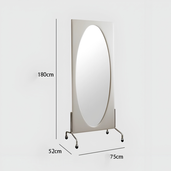 HEIDI Modern Minimalist Oval Floor Mirror - Urban Mood Singapore