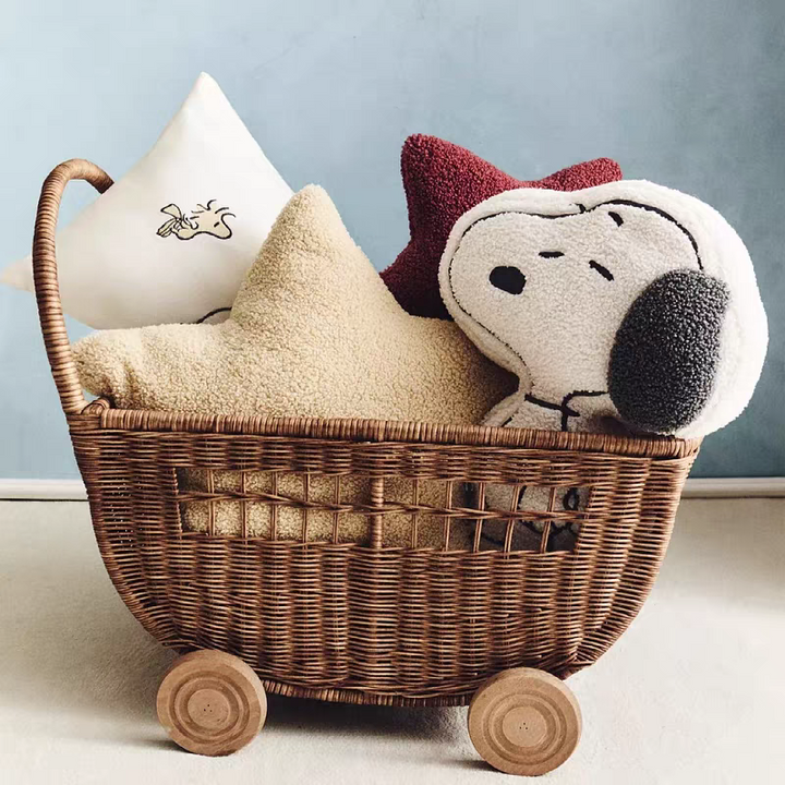 SB1216 | Farmhouse Rattan Storage Basket
