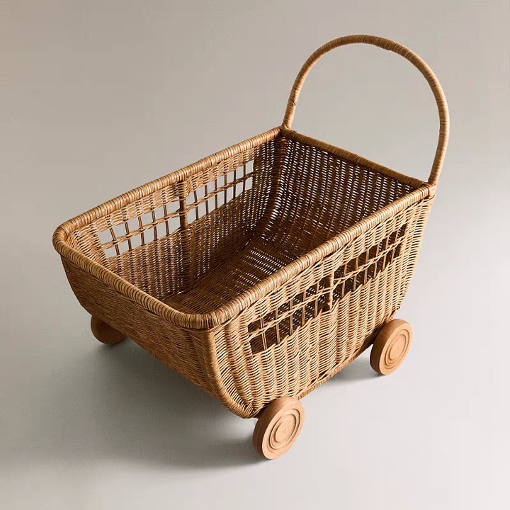 SB1216 | Farmhouse Rattan Storage Basket