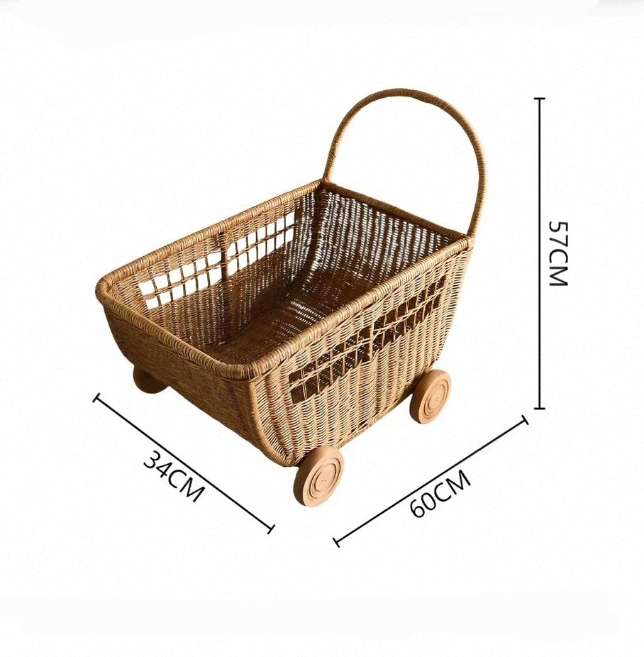 SB1216 | Farmhouse Rattan Storage Basket