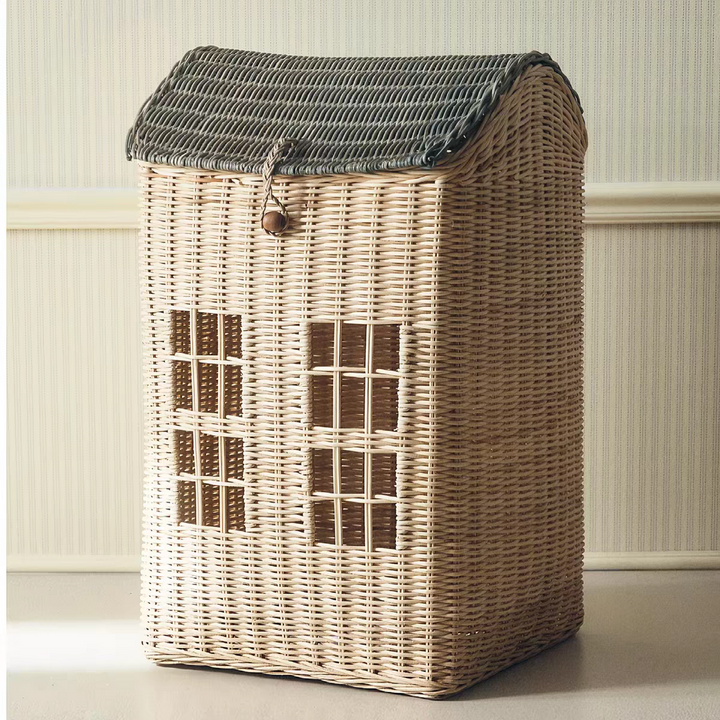 SB1217 | Farmhouse Rattan Storage Basket