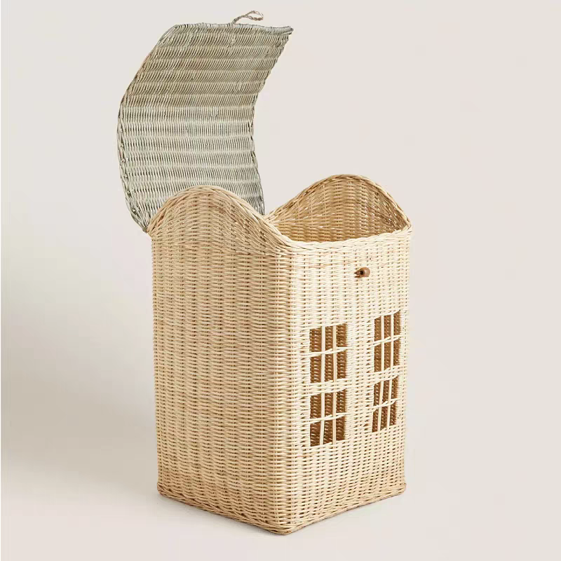 SB1217 | Farmhouse Rattan Storage Basket