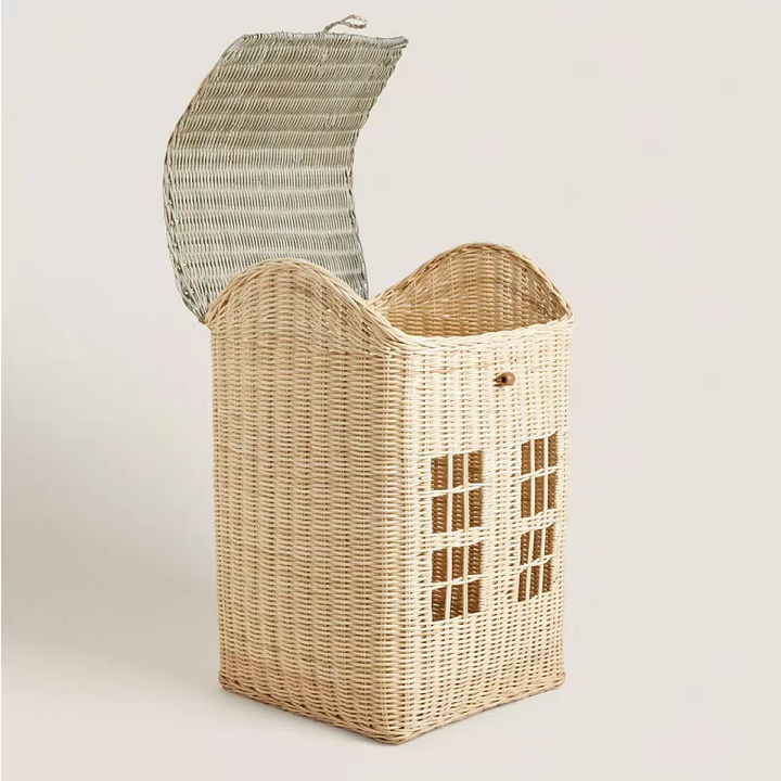 SB1217 | Farmhouse Rattan Storage Basket