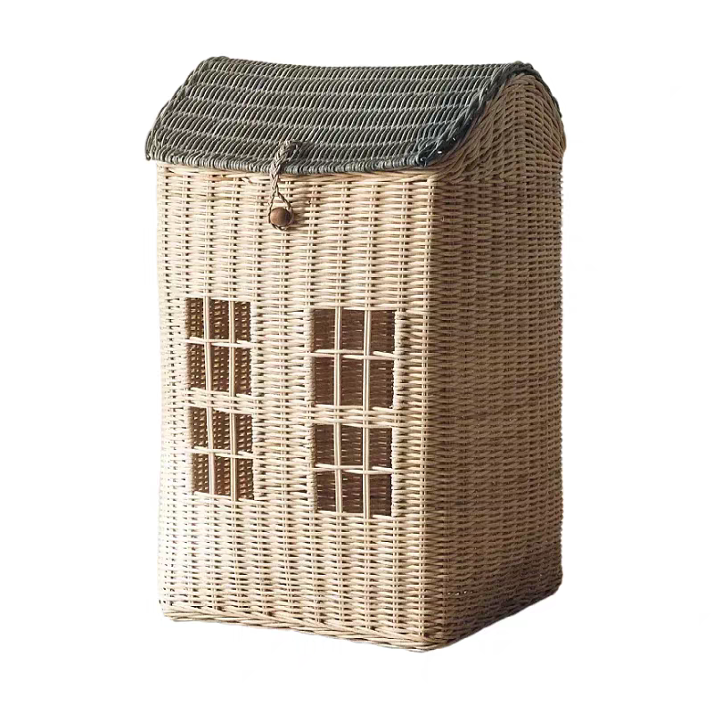 SB1217 | Farmhouse Rattan Storage Basket