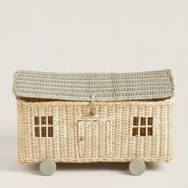 SB1218 | Farmhouse Rattan Storage Basket