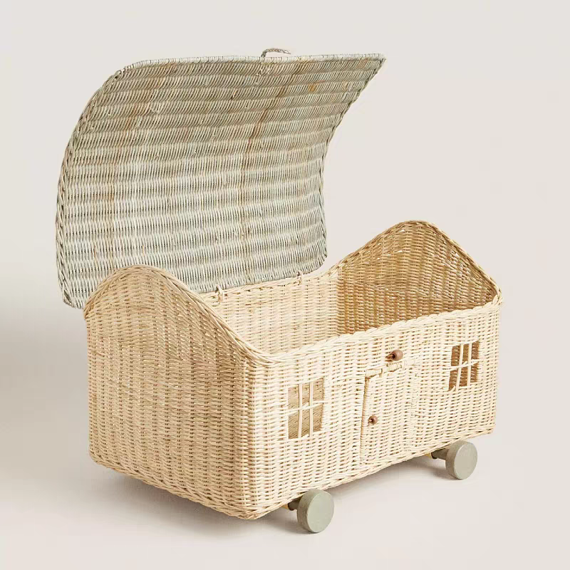 SB1218 | Farmhouse Rattan Storage Basket