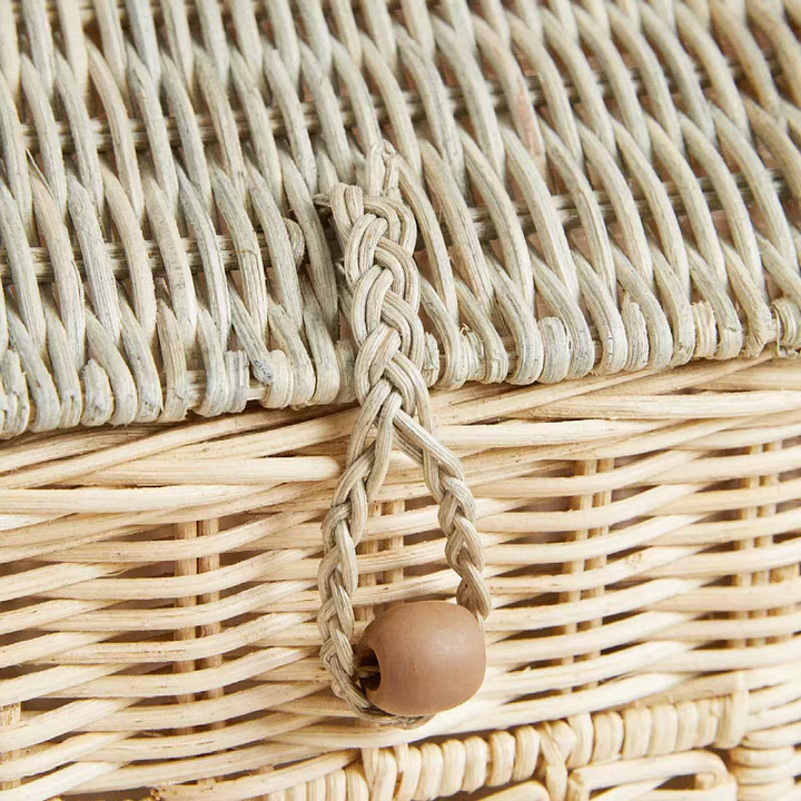SB1218 | Farmhouse Rattan Storage Basket