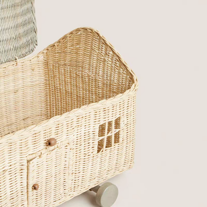 SB1218 | Farmhouse Rattan Storage Basket