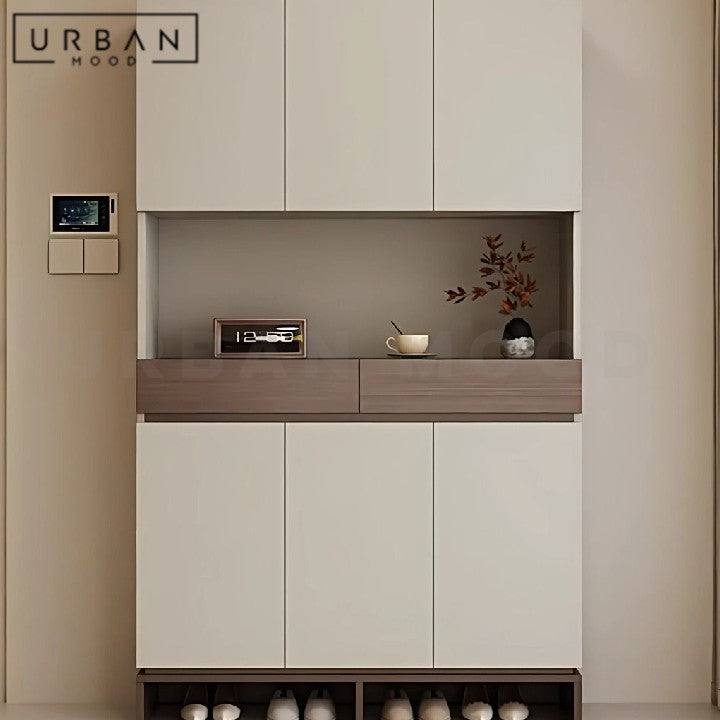 HUBO Modern Solid Wood Shoe Cabinet