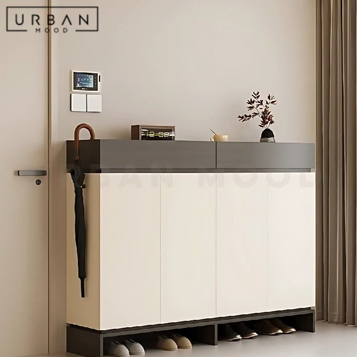 HUBO Modern Solid Wood Shoe Cabinet