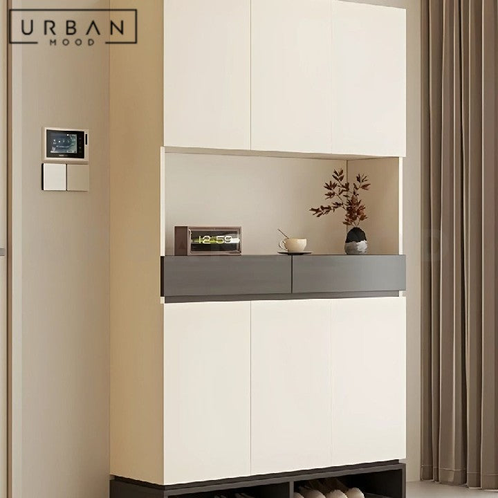 HUBO Modern Solid Wood Shoe Cabinet