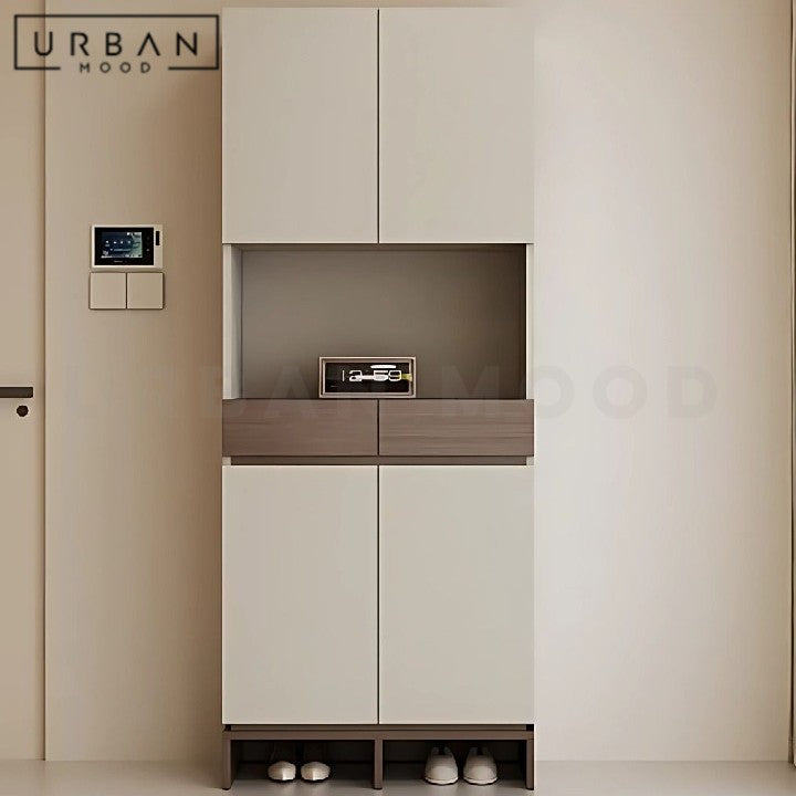 HUBO Modern Solid Wood Shoe Cabinet