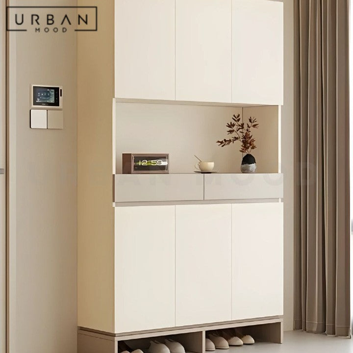 HUBO Modern Solid Wood Shoe Cabinet