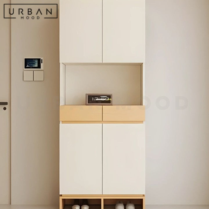 HUBO Modern Solid Wood Shoe Cabinet