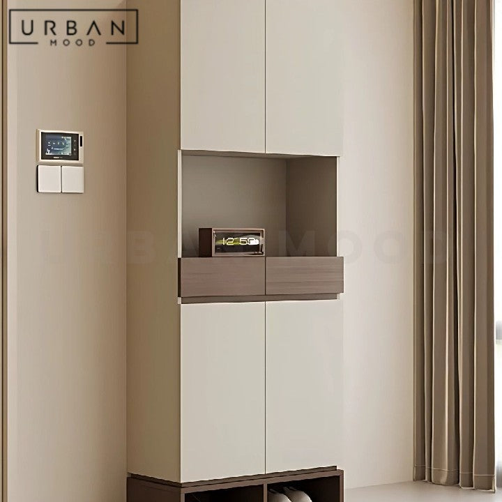 HUBO Modern Solid Wood Shoe Cabinet