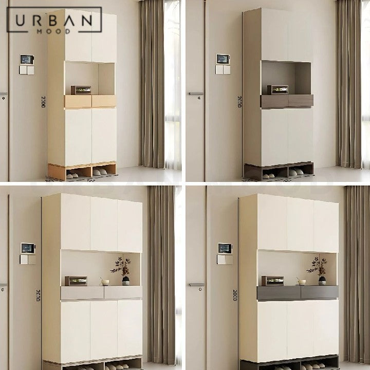 HUBO Modern Solid Wood Shoe Cabinet