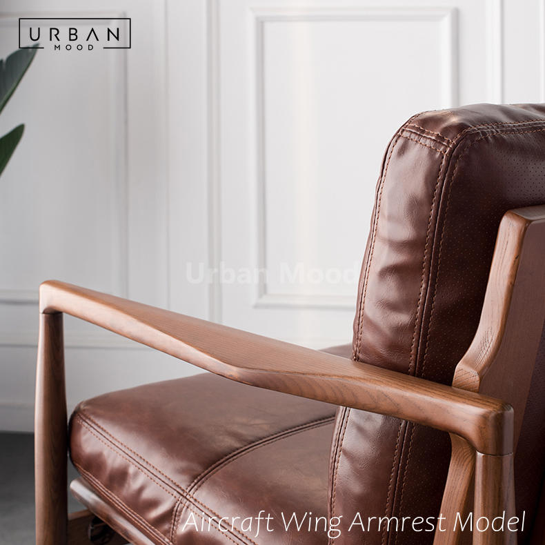 Premium | HANK Solid Wood Leather Chair and Sofa