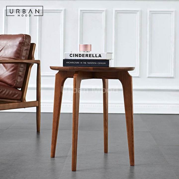 Premium | LINK Solid Wood Side Table