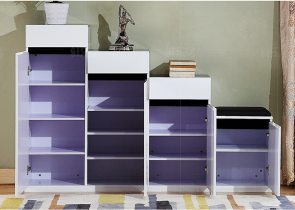 CALLEN Contemporary Stackable Shoe Cabinet Bench