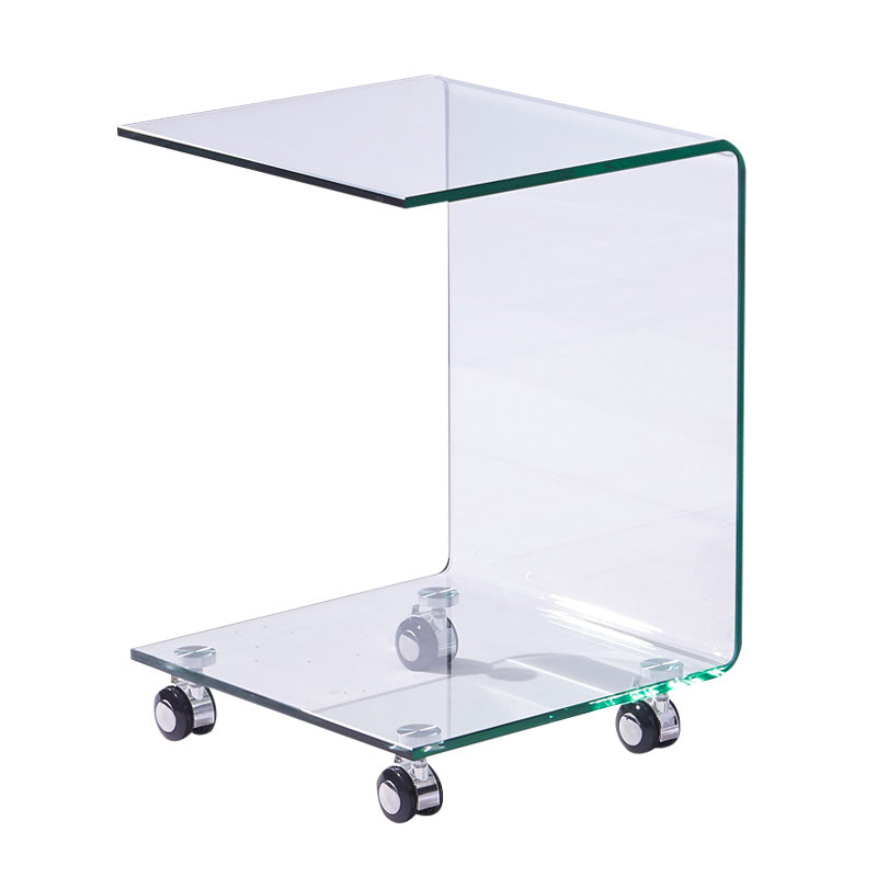 INNSBRUCK Minimalist Contemporary Glass Side Table