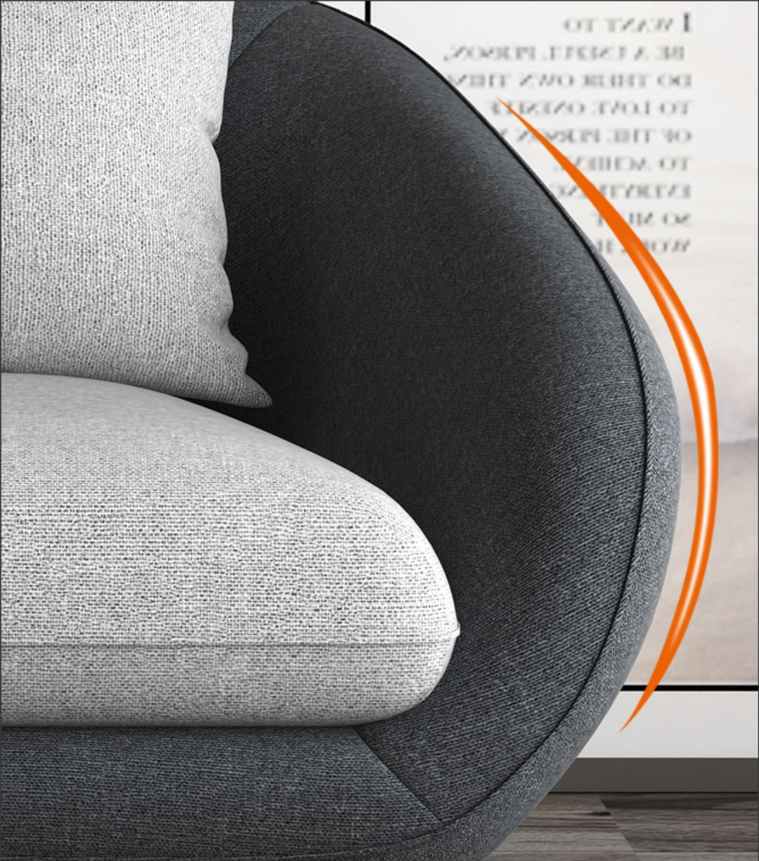 PEBBLEBAY Modern Fabric Sofa