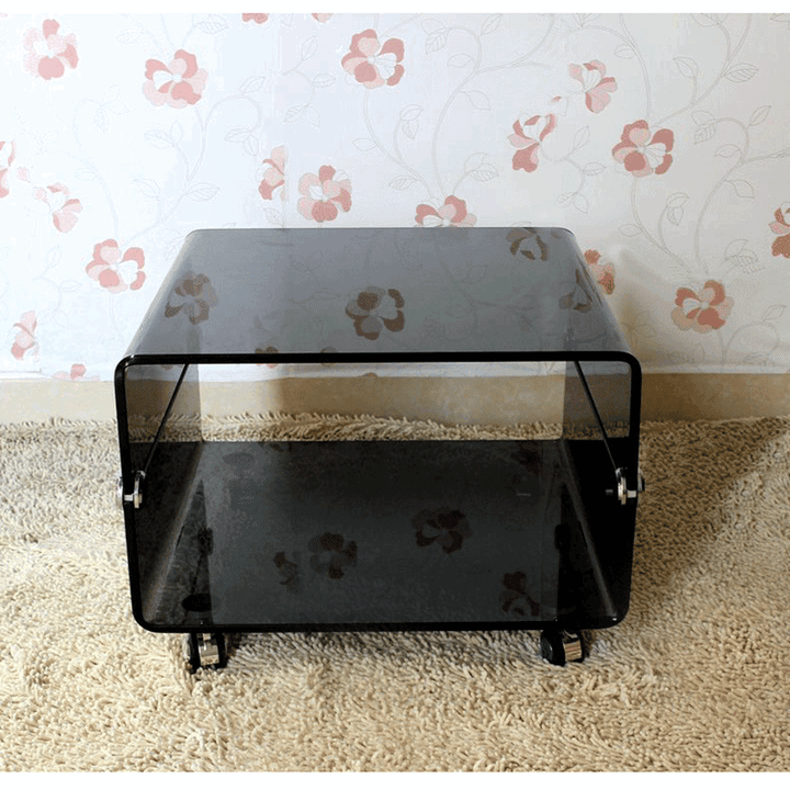 HICKMAN Minimalist Designer Glass Side Table