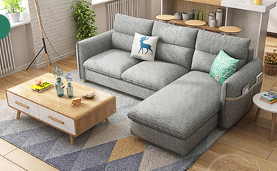 CLAUDETTE Modern Nordic Fabric Sofa