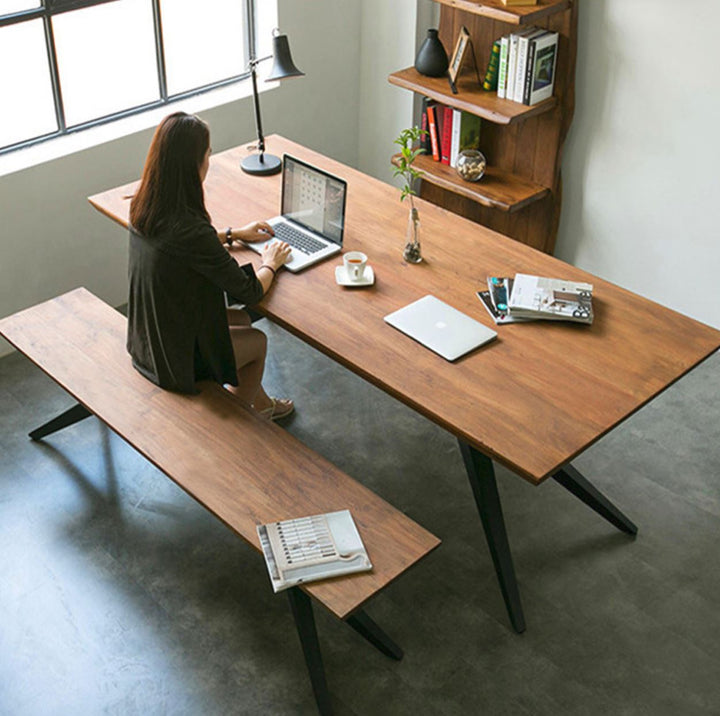 WHITLAW Rustic Solid Wood Dining Table