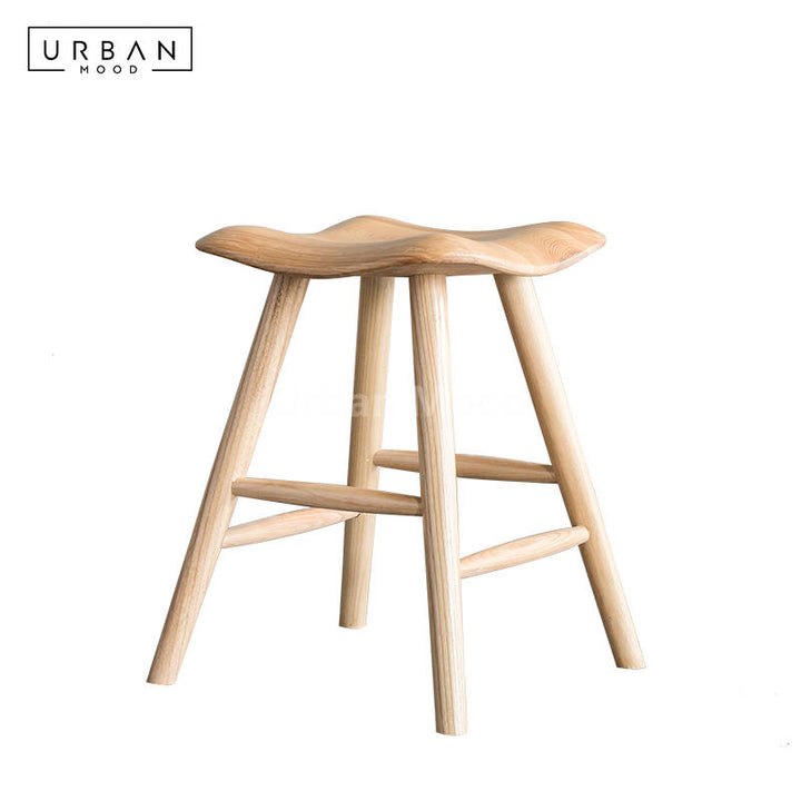 Premium | TRAPEZE Solid Wood Stool