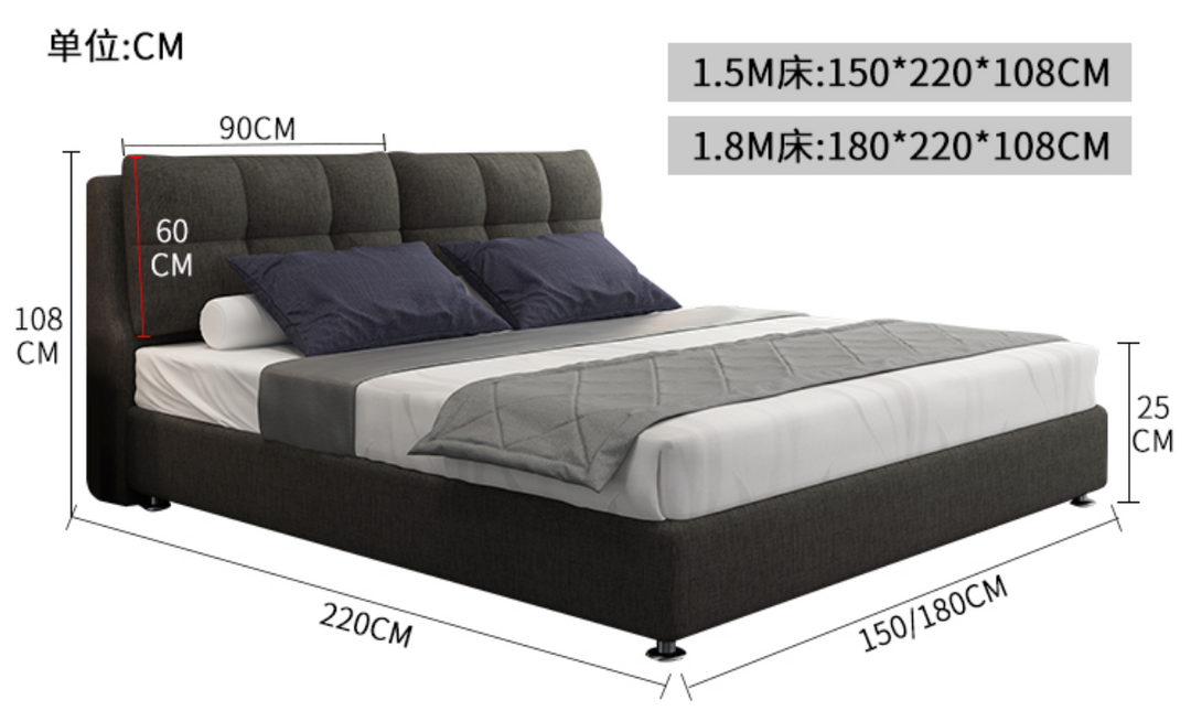 STARDUST Modern Fabric Storage Bedframe