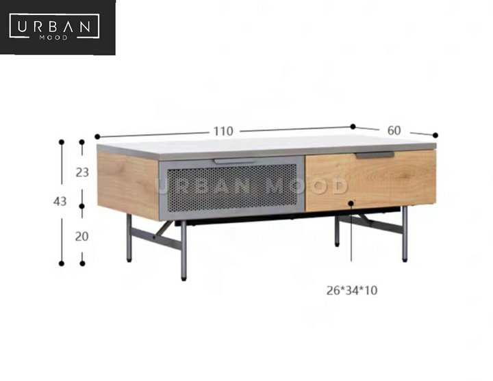 HUB Industrial Metal Coffee Table