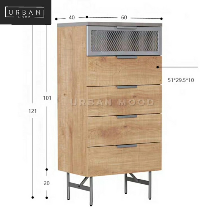 HUB Industrial Metal Chest of Drawers