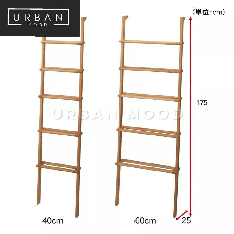 ECHELON Rustic Solid Wood Ladder Rack