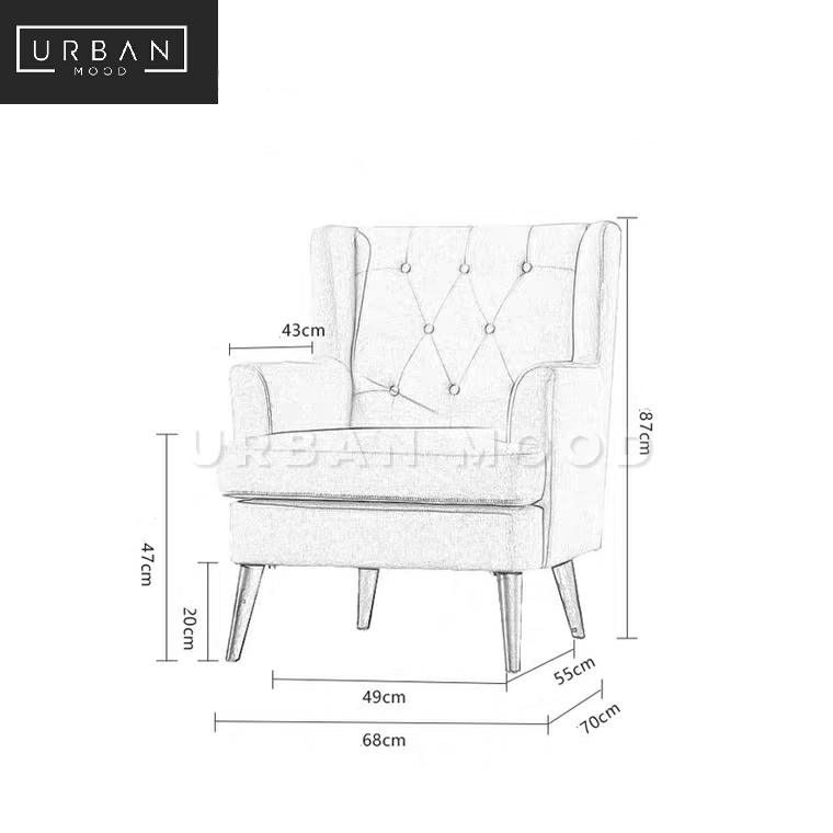 WILCOX Victorian Fabric Armchair