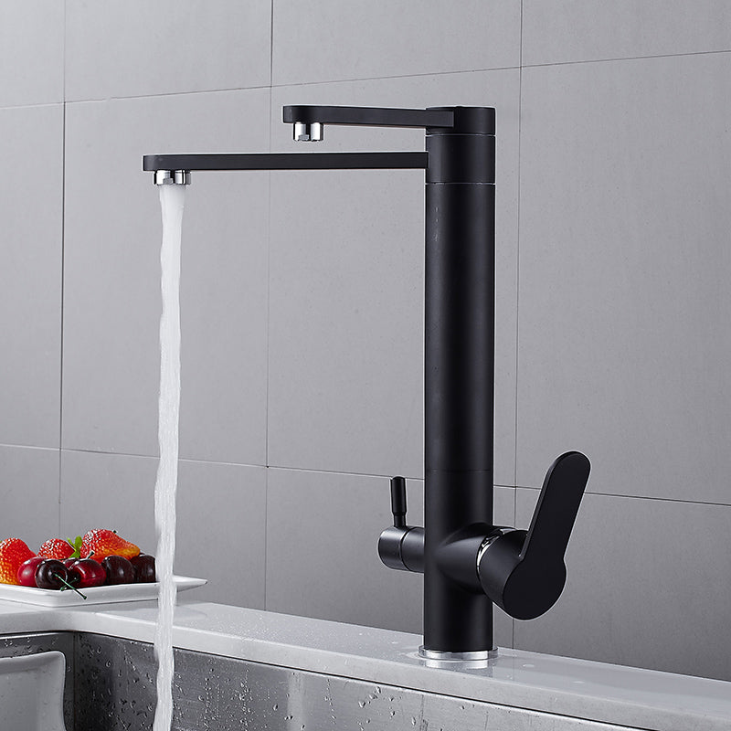 YANET Modern Black Double Tap Faucet