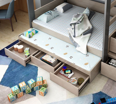TRAVIS Modern Double Deck Multipurpose Children Bed