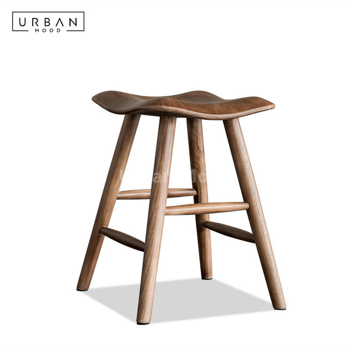 Premium | TRAPEZE Solid Wood Stool