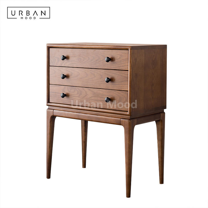 Premium | BERNICE Solid Wood Side Cabinet