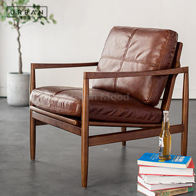 Premium | HANK Solid Wood Leather Chair and Sofa