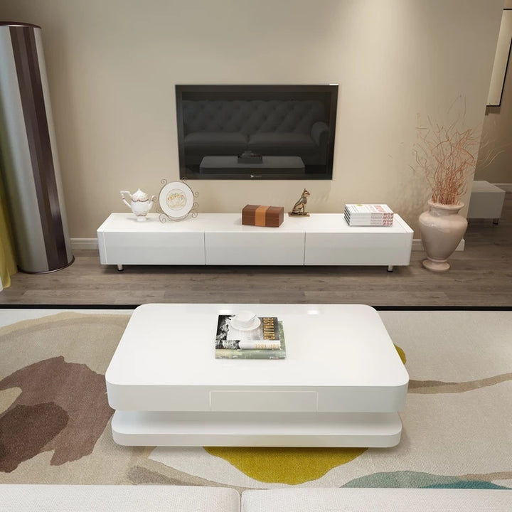 AIDA Contemporary Glossy Piano White Coffee Table