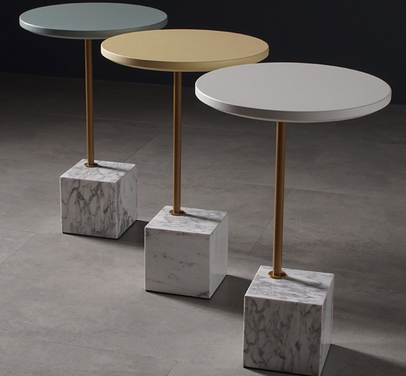 Minimalist Marble Cube Side Table
